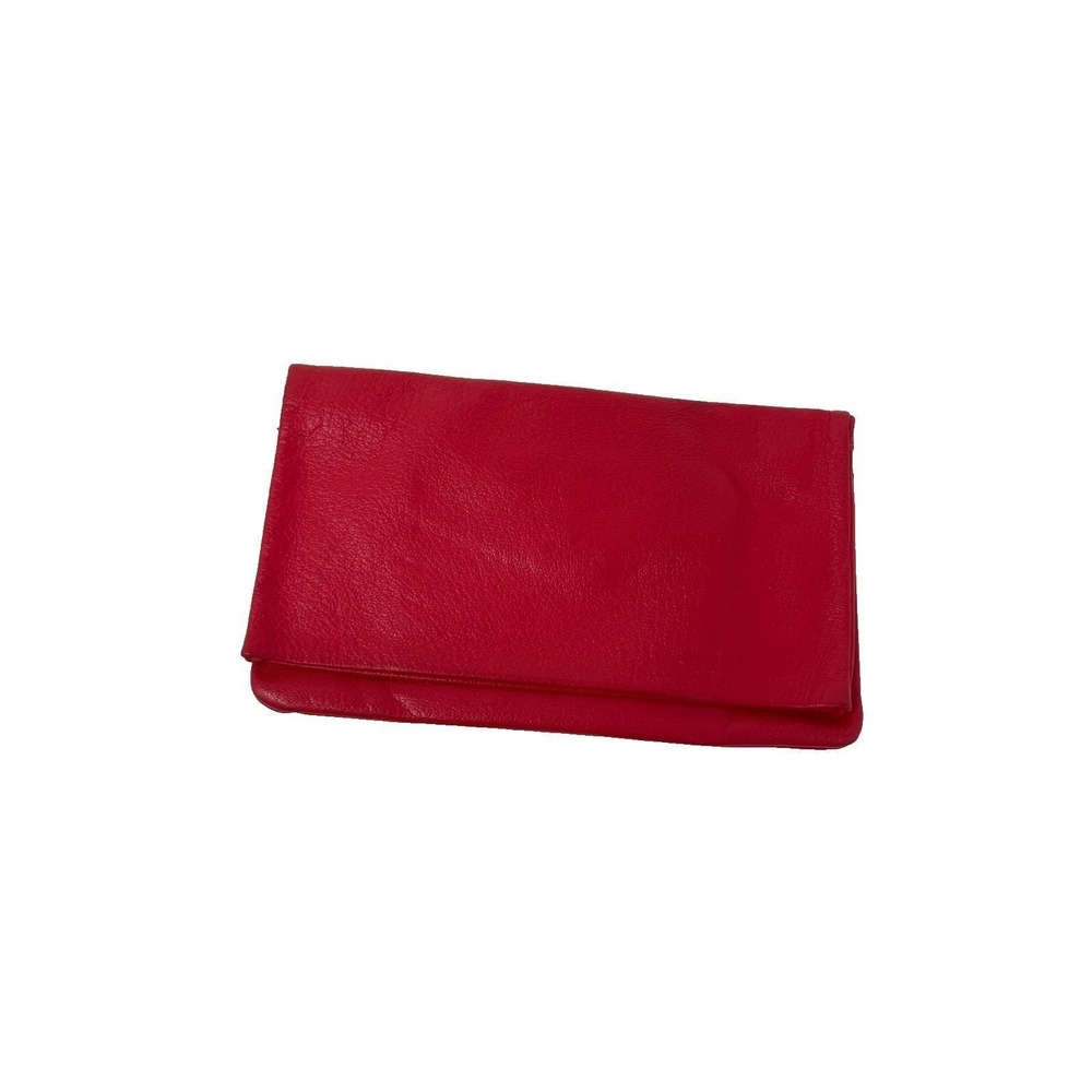 Vintage Enger Kress EK Grab Bag Red Leather Foldover Wallet Coin Purse